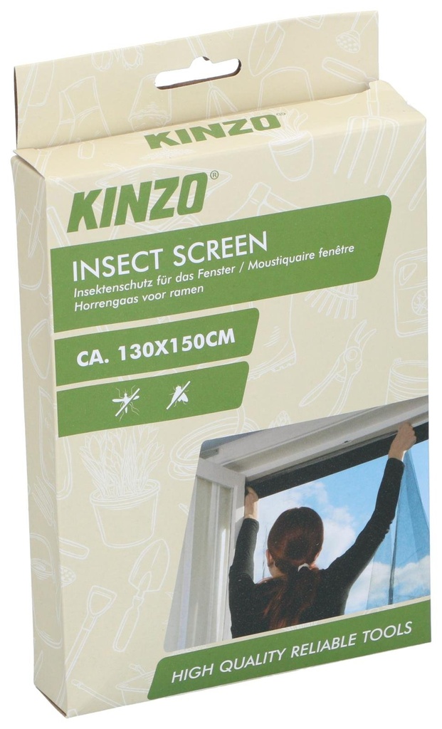 KINZO Insect Screen 130x150cm with Velcro Tape