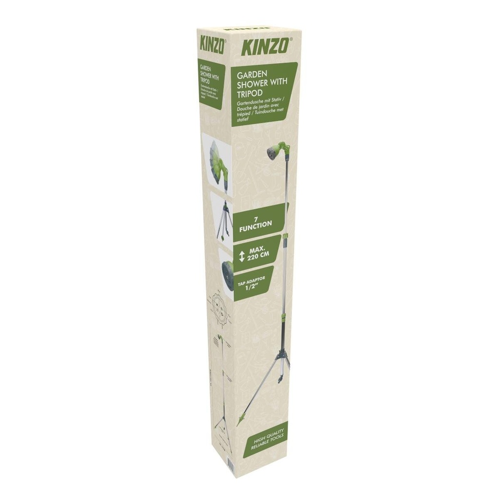 KINZO Garden Shower with Tripod 160-220cm
