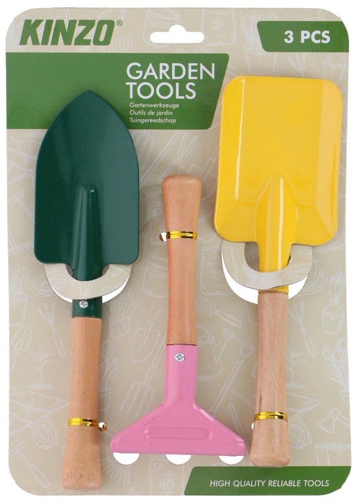 KINZO Garden Tools Trowel Spade Rake