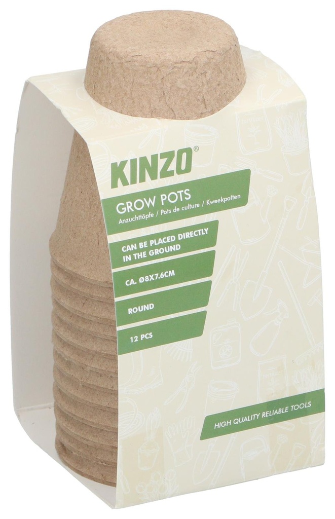 KINZO Grow Pots Ø5.5x6cm for Gardening