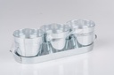 KINZO Oval Flower Pot 34x10.3x9.5cm Metal Look