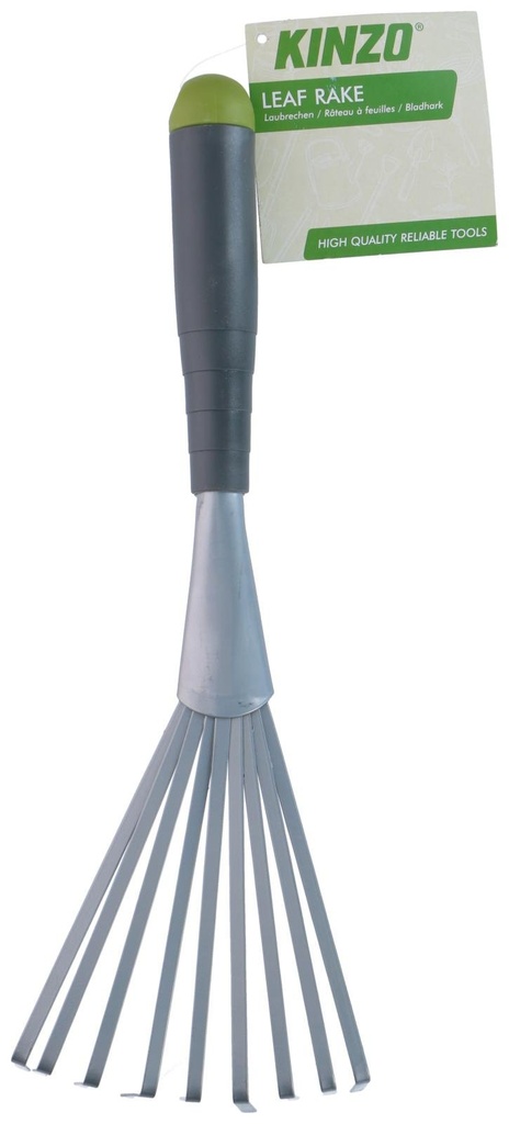 KINZO Garden Leaf Rake 37.5cm Ergonomic Handle