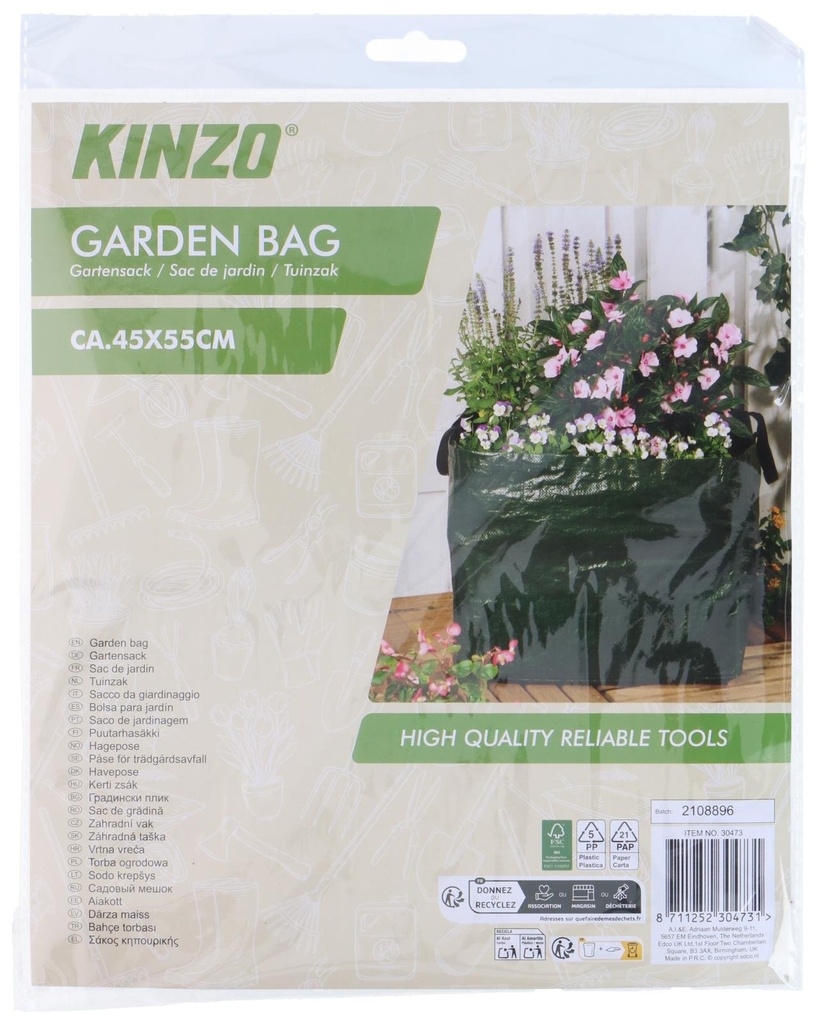 KINZO Garden Waste Bag 90L 40x45x55cm