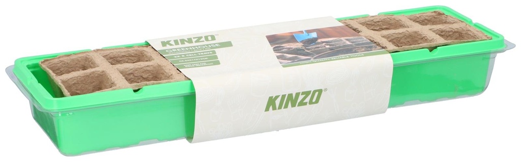KINZO Greenhouse 2x 8 Cells 54x17x13cm