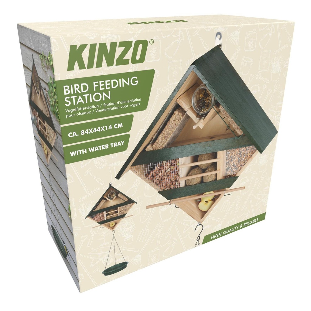 KINZO Bird Feeding Station 84x44x14cm