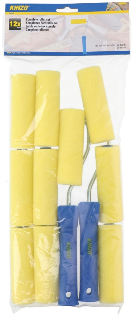 KINZO Paint Roller Set 10cm with Handles