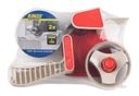 KINZO Tape Dispenser with 2 Tape Rolls 48mm x 15m