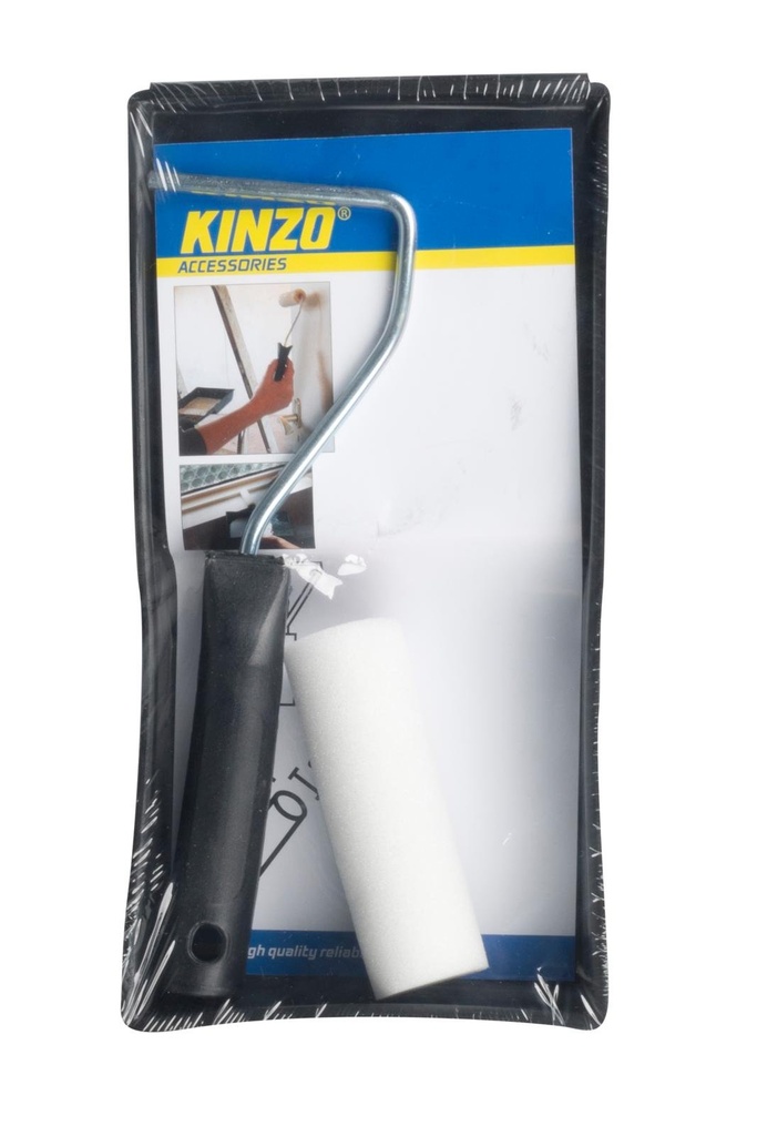 KINZO Paint Roller 10cm with Handle and Tray