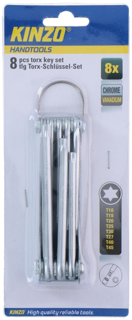 KINZO Torx Key Set T10-T45