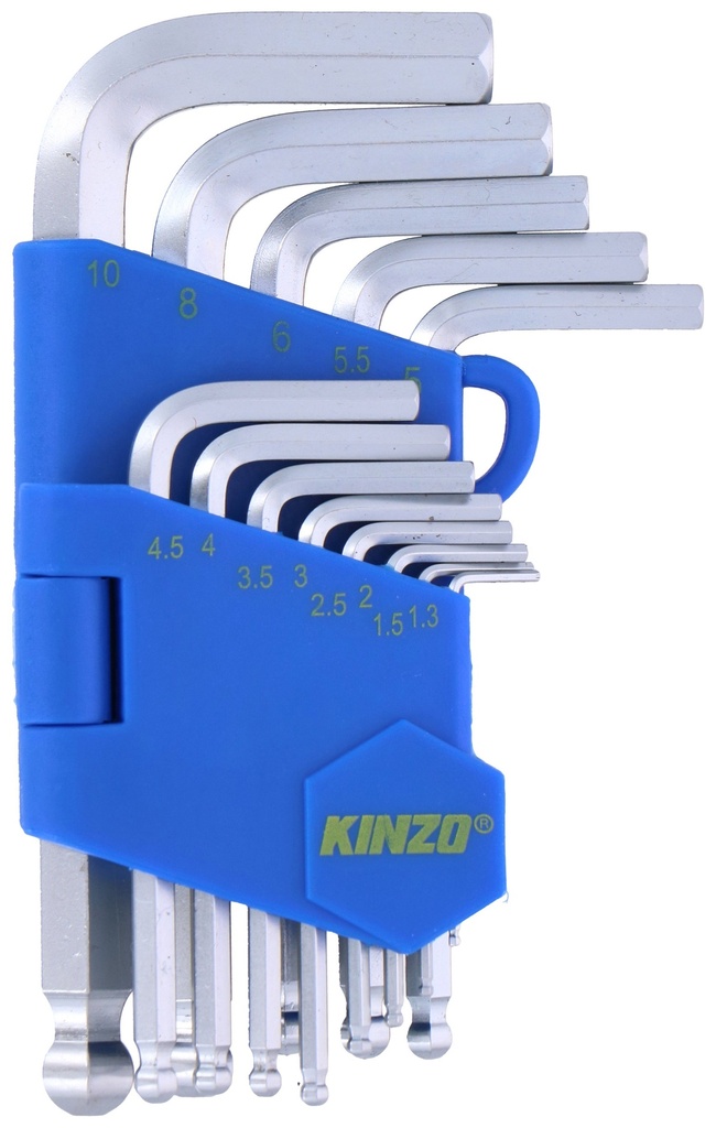 KINZO Hex Key Set Ball End Short Arm