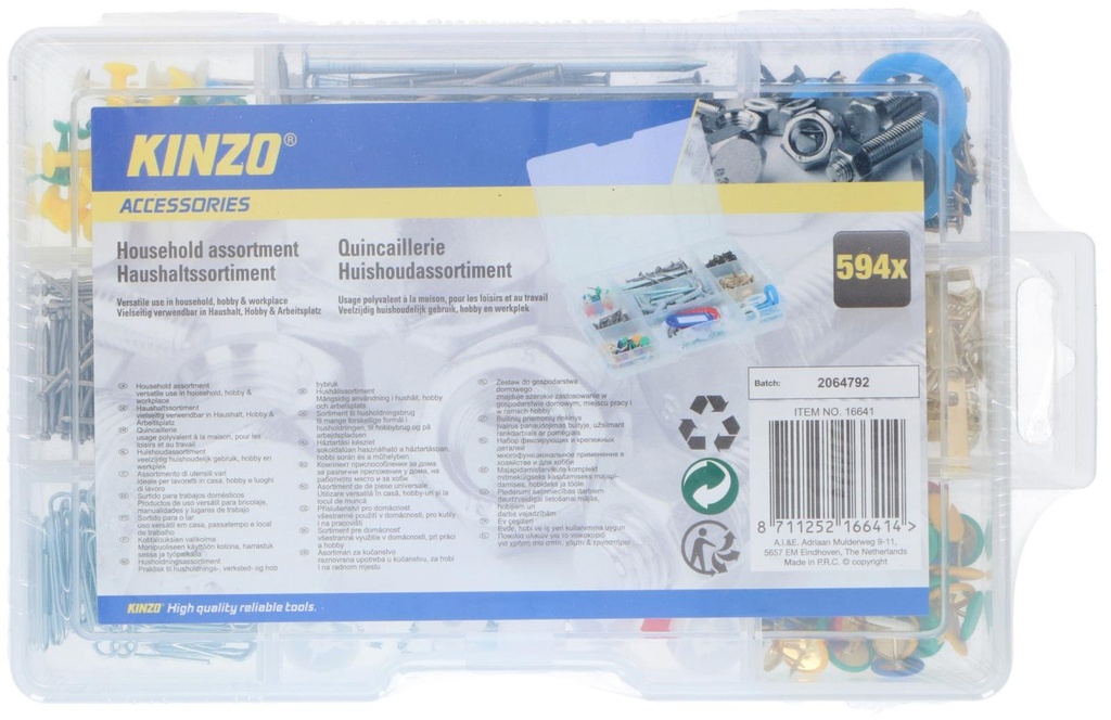 KINZO Household Hooks 594 Pieces