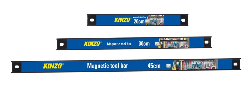 [871125215458] KINZO Magnetic Tool Bar 45cm 30cm 20cm