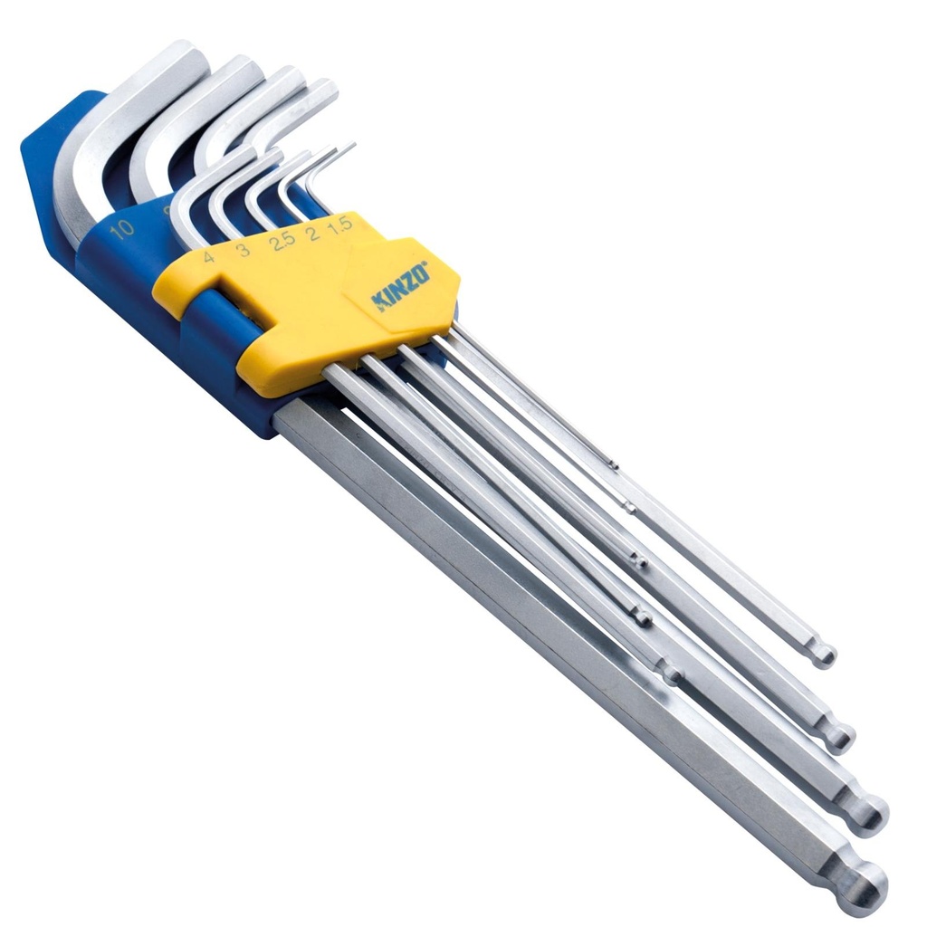 KINZO Ball End Hex Key Set 1.5-10mm