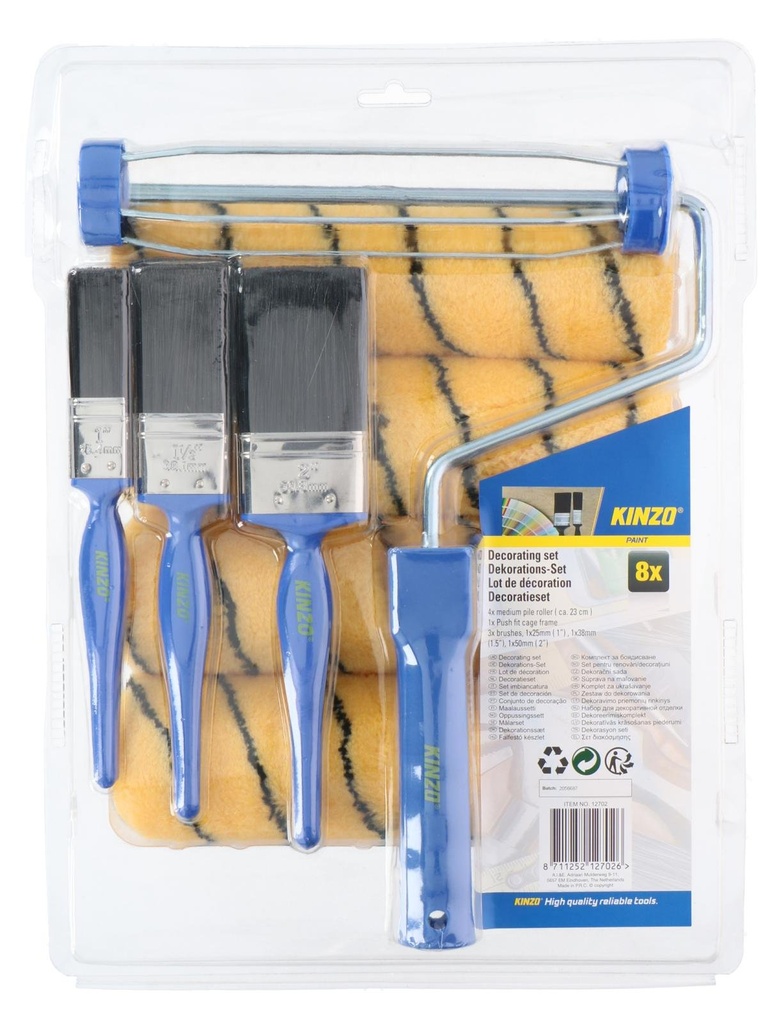 KINZO Paint Roller and Brush Set