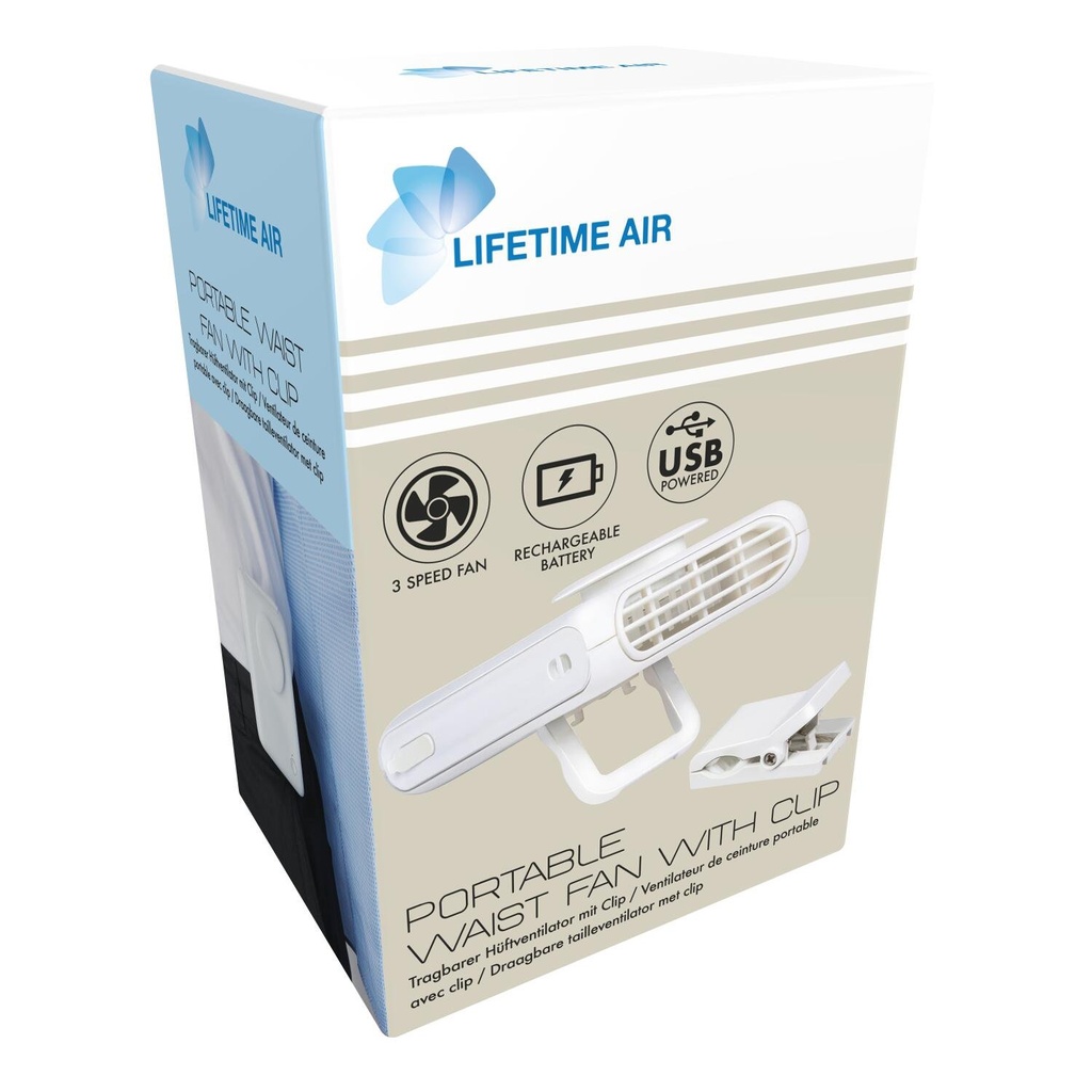 LIFETIME Portable USB Fan 1200mAh