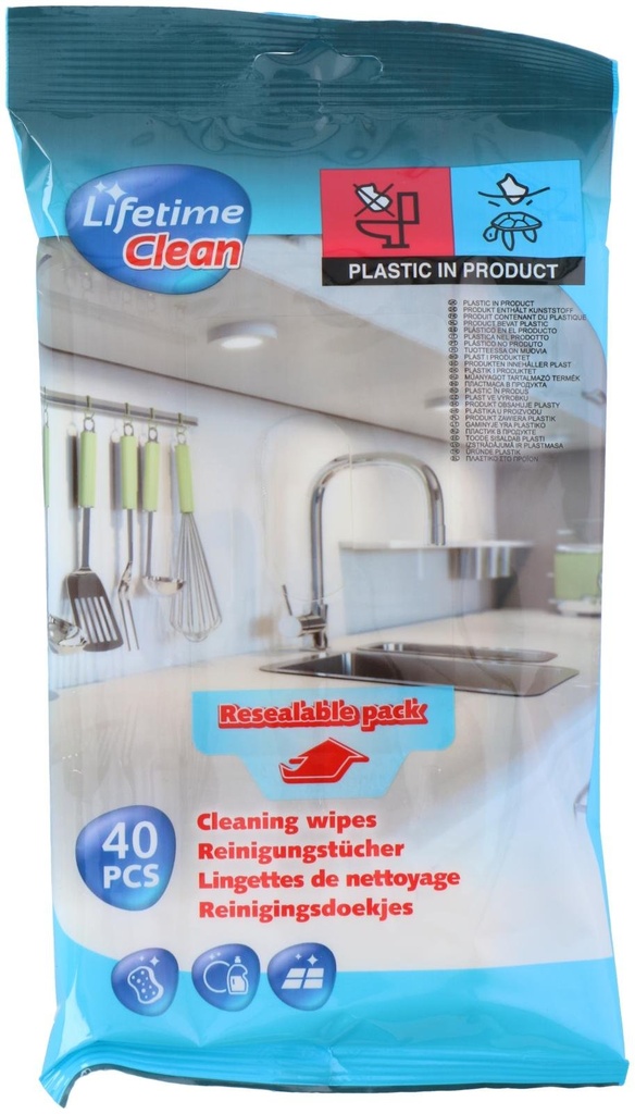 LIFETIME Cleaning Wipes 18x20cm