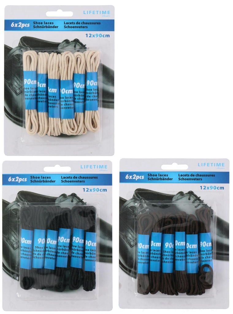 LIFETIME Shoelaces 90cm Classic Style