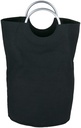 LIFETIME Laundry Basket Black/Grey 63x37x56cm