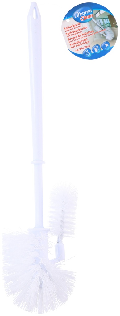 LIFETIME Toilet Brush with Rim Cleaner