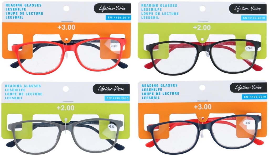 [871125257443] LIFETIME Reading Glasses 4 Diopter