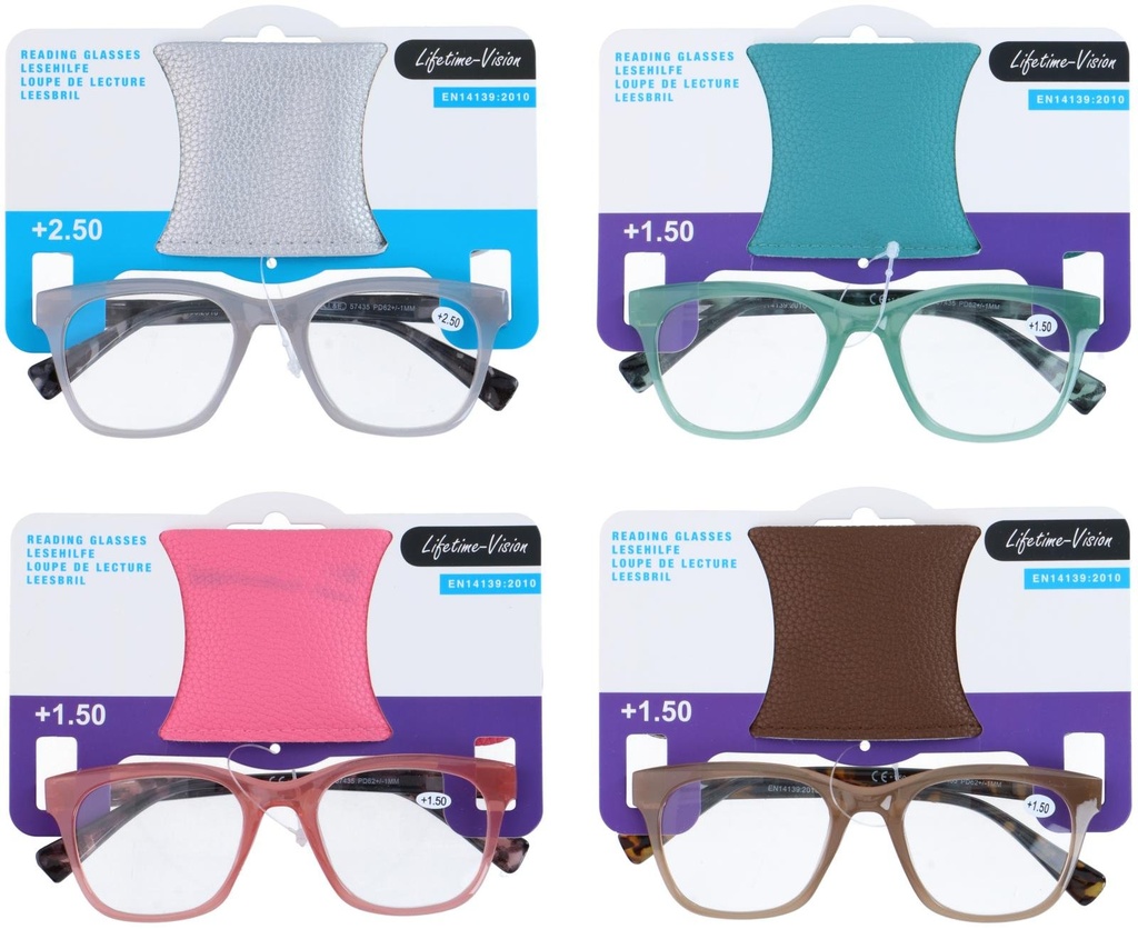 LIFETIME Reading Glasses With Pouch