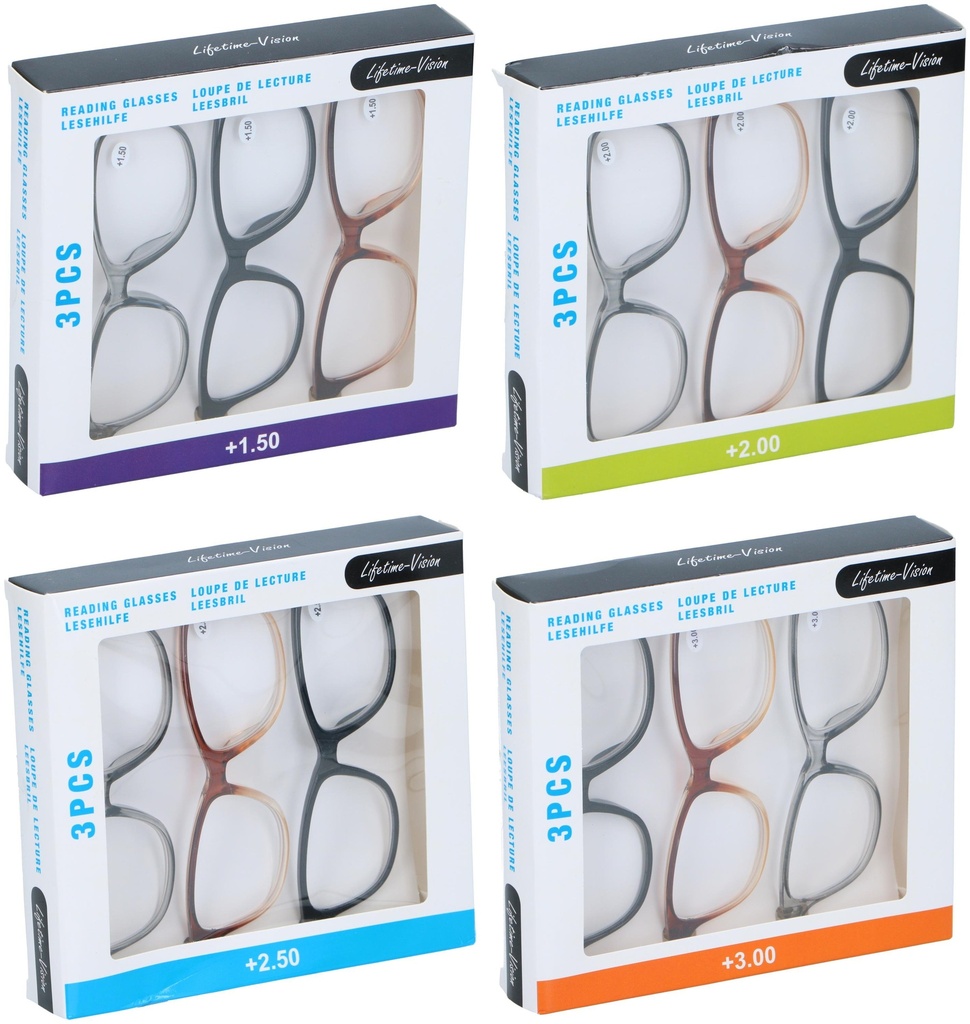 LIFETIME Reading Glasses Rectangular