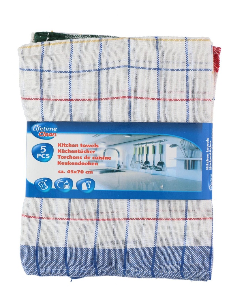 [871125217660] LIFETIME Checkered Kitchen Towel 45x70cm