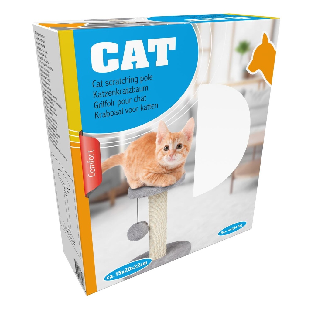 PET COMFORT Cat Scratching Tree Grey 15x20x22cm