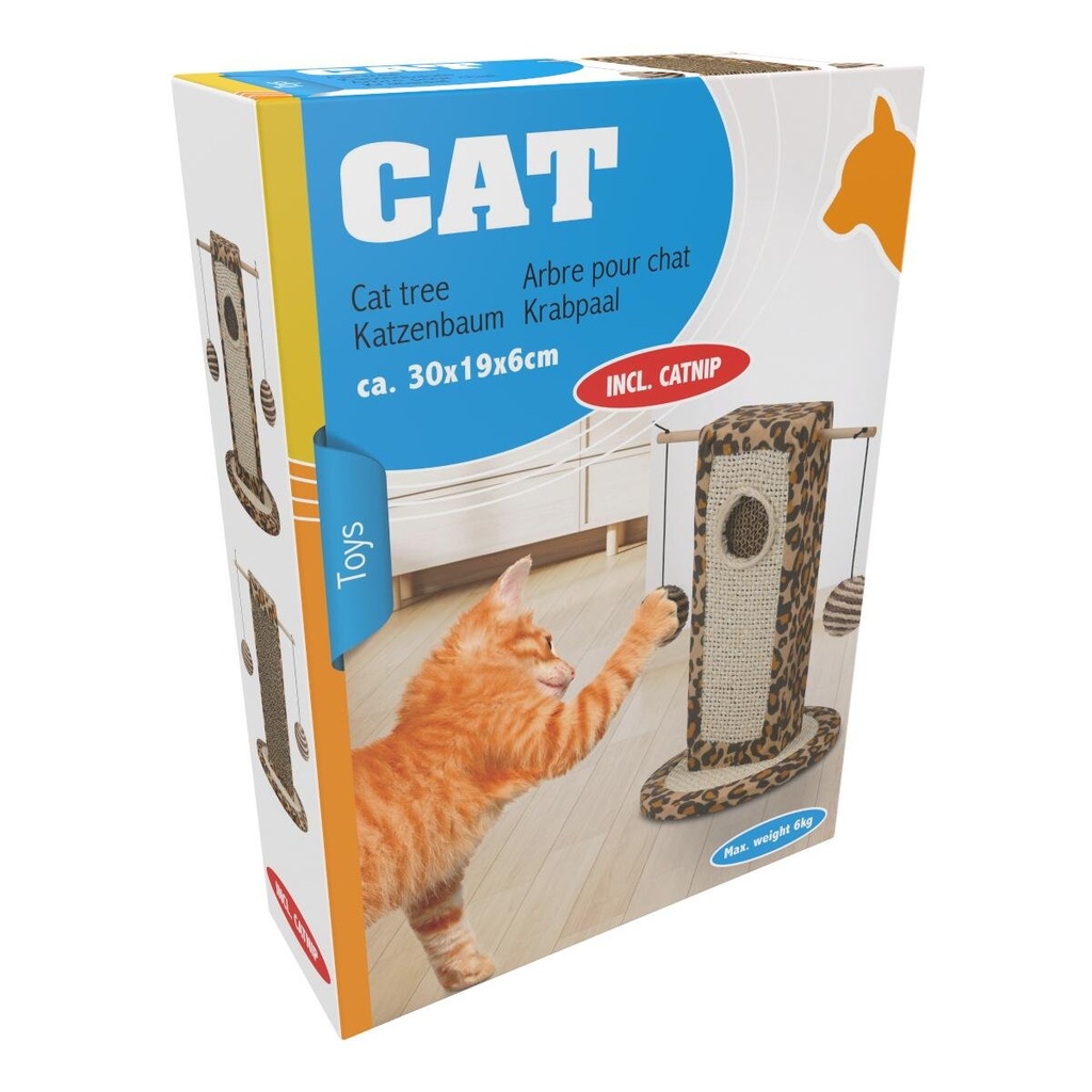PET COMFORT Cat Scratching Tree Panther 30x21x20cm