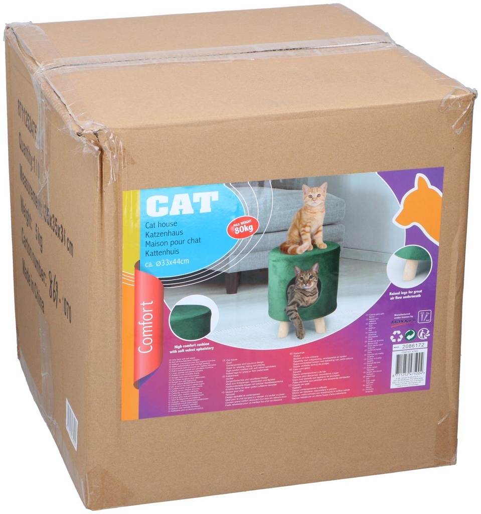 PET COMFORT Cat House Stool D33x44cm