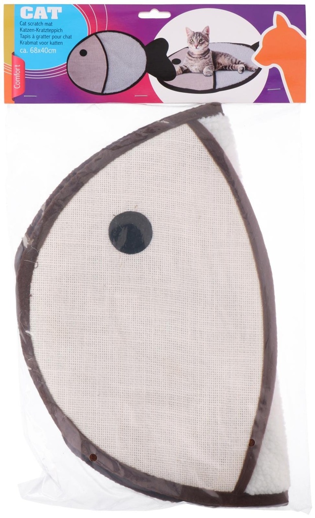 PET COMFORT Fish Shaped Cat Scratch Mat 68x40cm