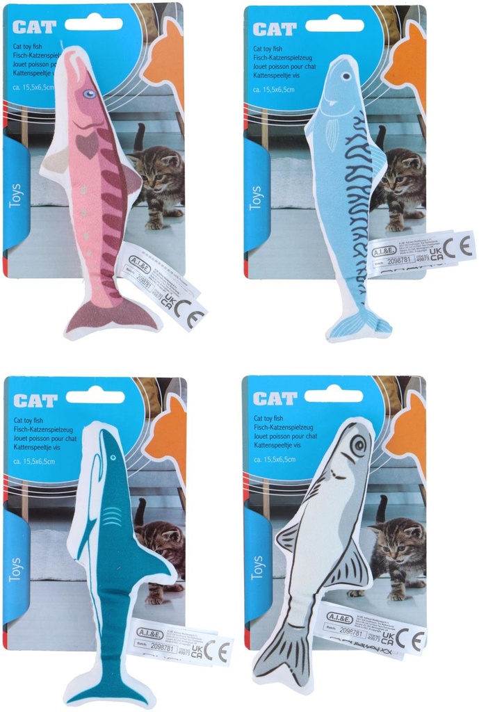 [871125249873] PET TOYS Cat Toy Fish 15.5cm