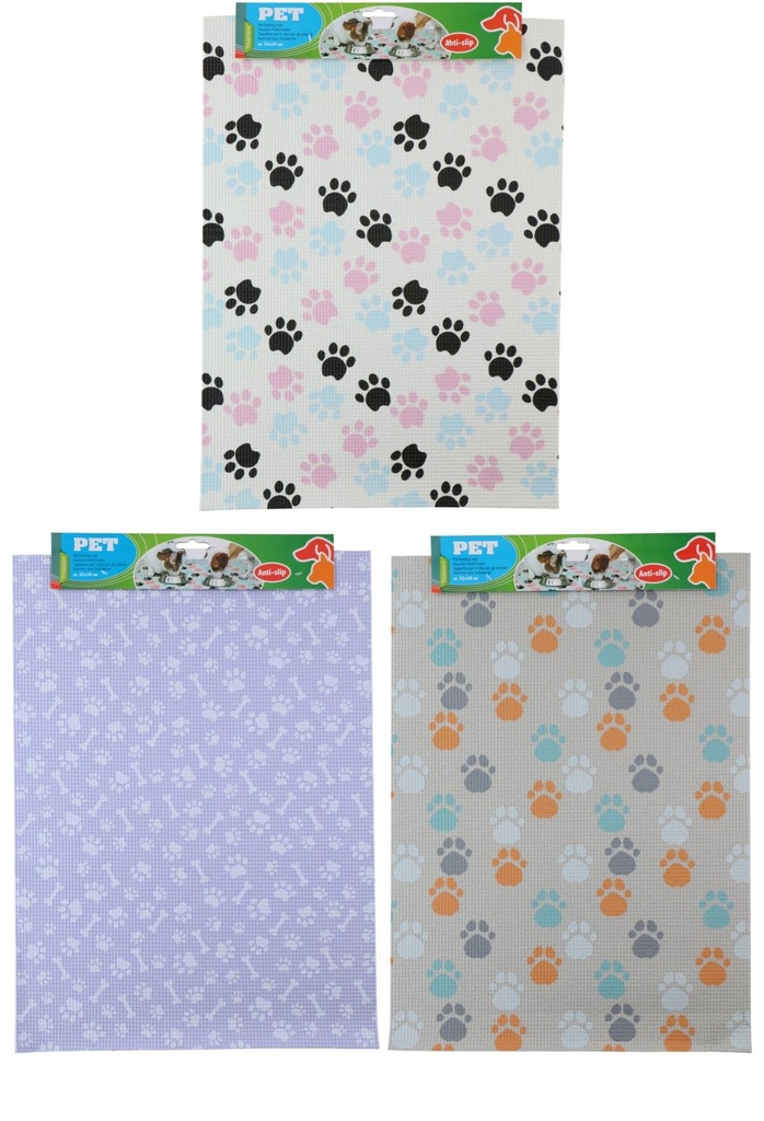 PET TREATMENT Dog Feeding Mat 52x38cm Paw Print