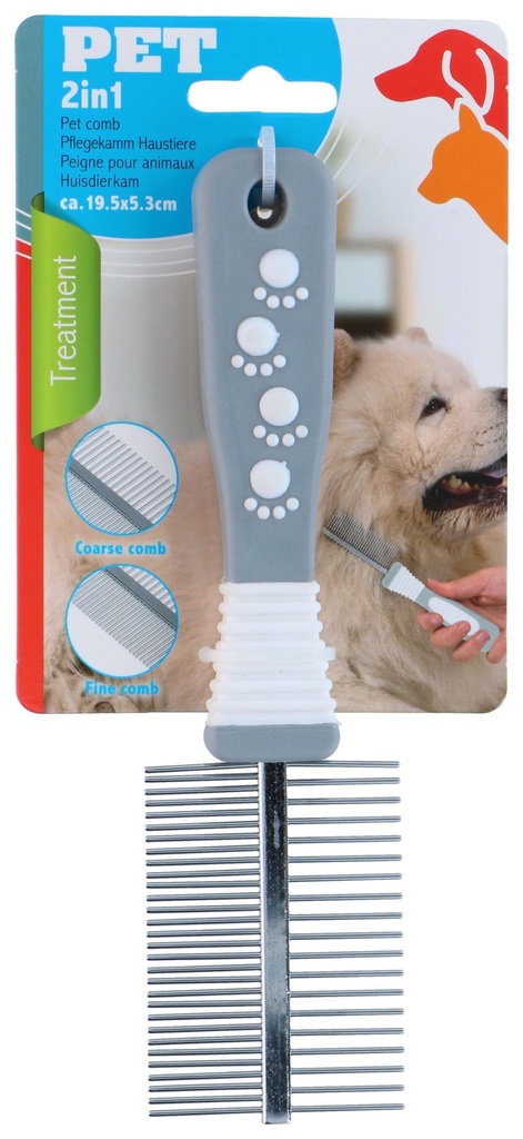 PET TREATMENT 2in1 Pet Comb Fine & Coarse