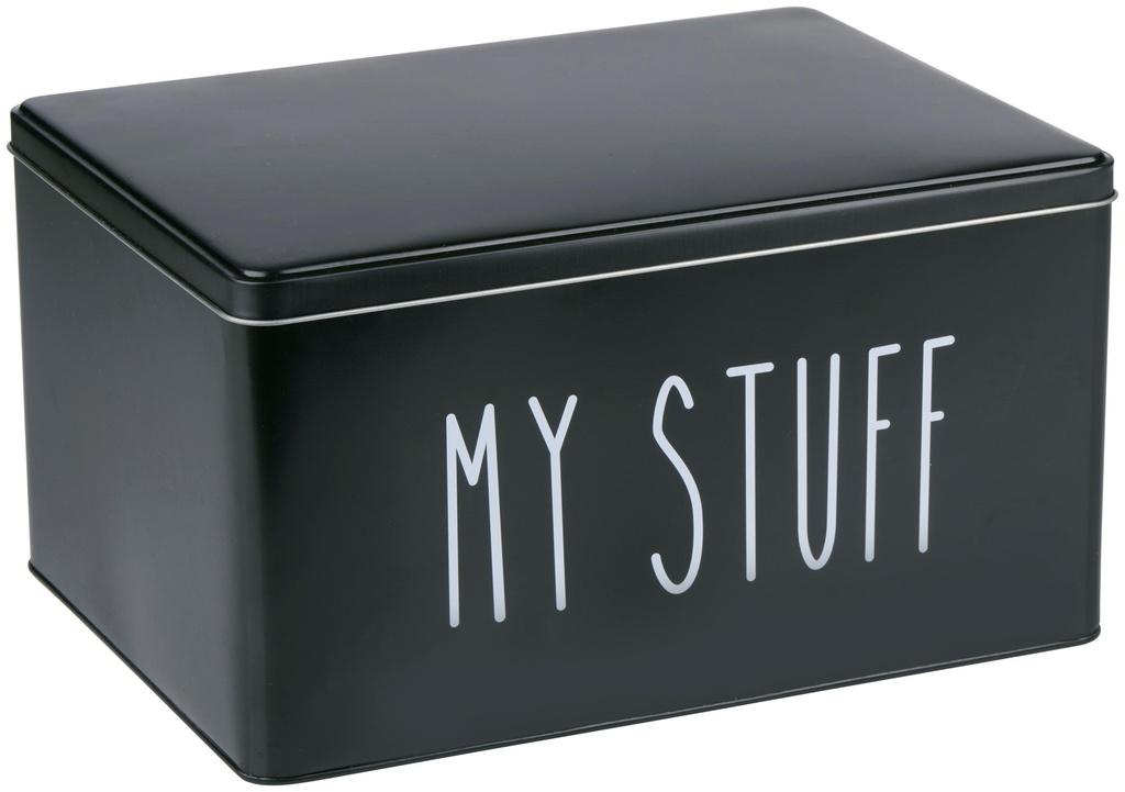 PET TREATMENT Black Metal Storage Box