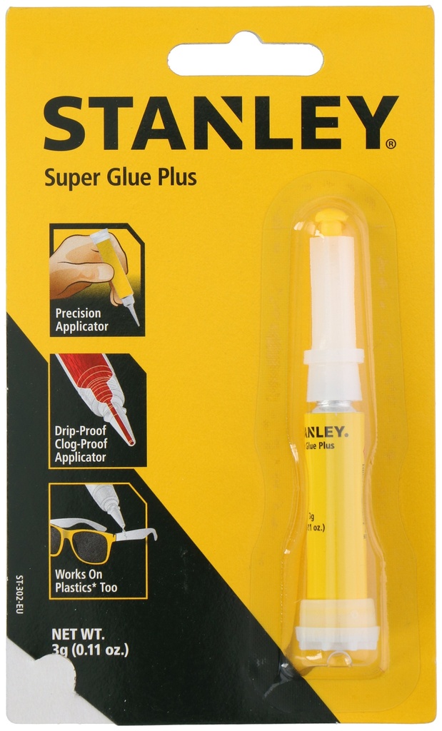 STANLEY Super Glue Plus with Precision Applicator 3g