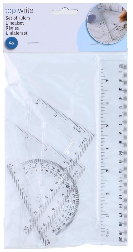 TOPWRITE Ruler Set for School Use