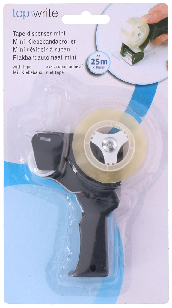 TOPWRITE Tape Dispenser Mini 18mm x 25m