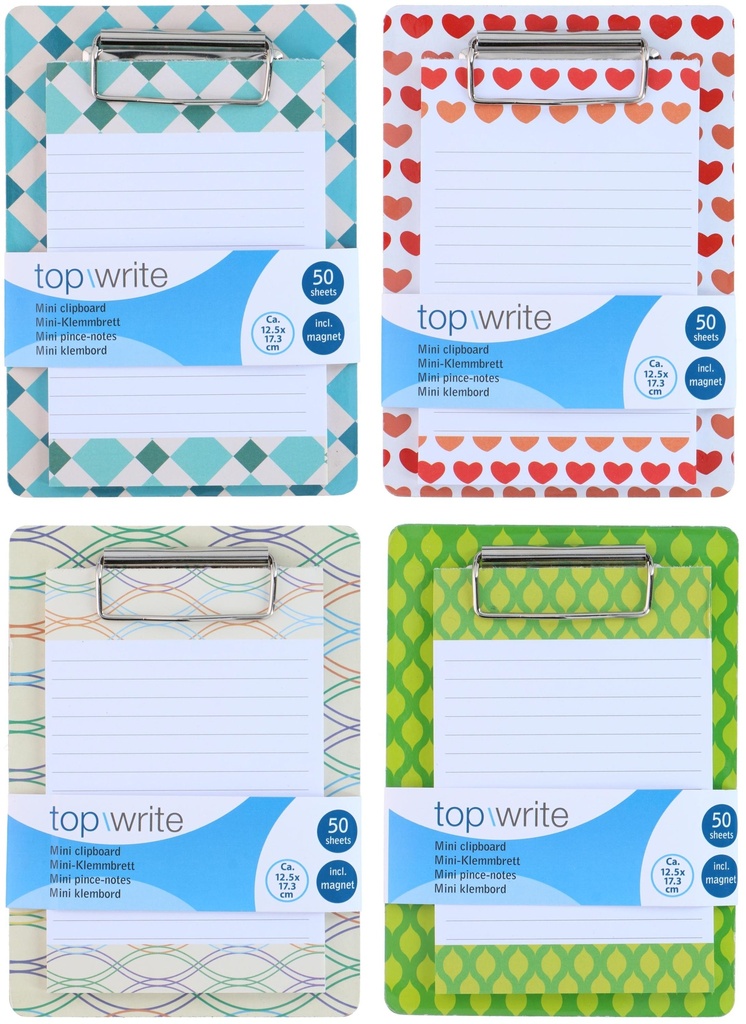 [871125234614] TOPWRITE Mini Clipboard Print 12.5x17.3cm