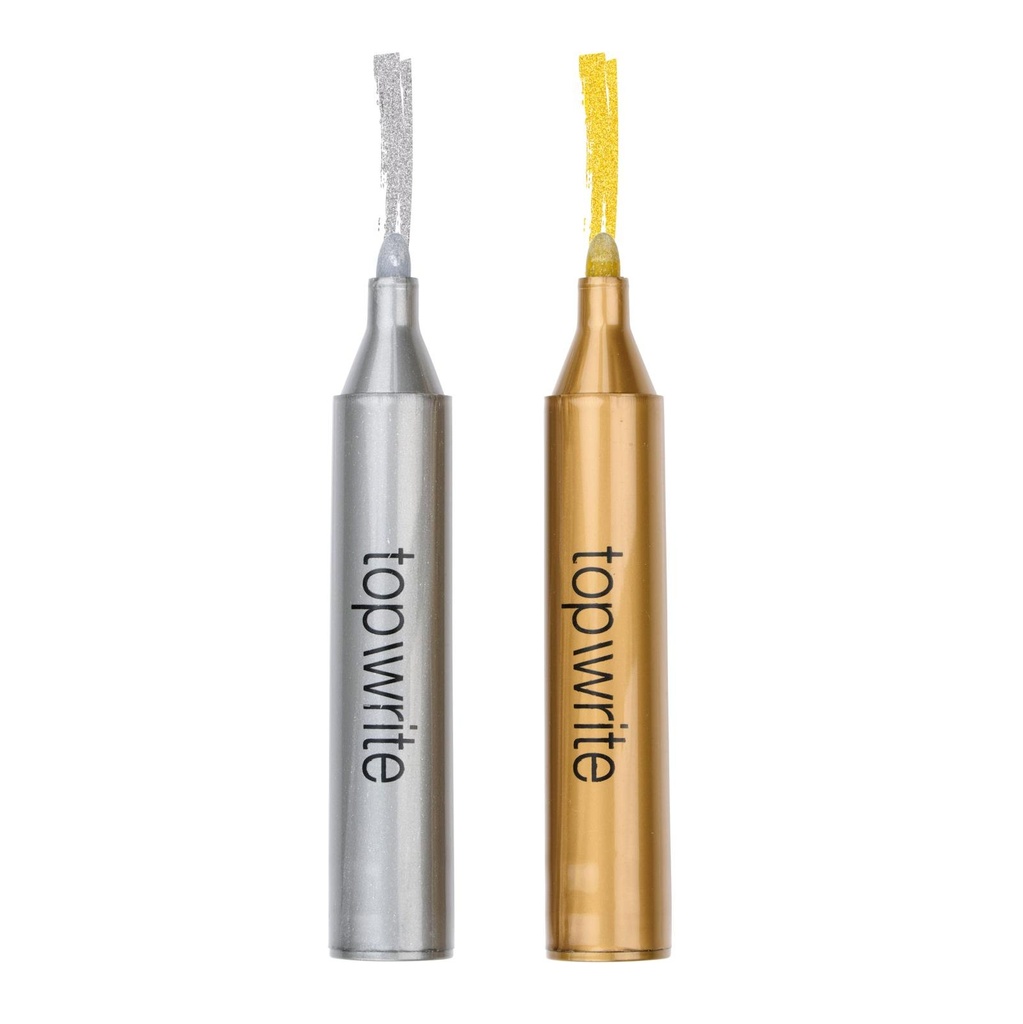 TOPWRITE Jumbo Metallic Marker Gold Silver