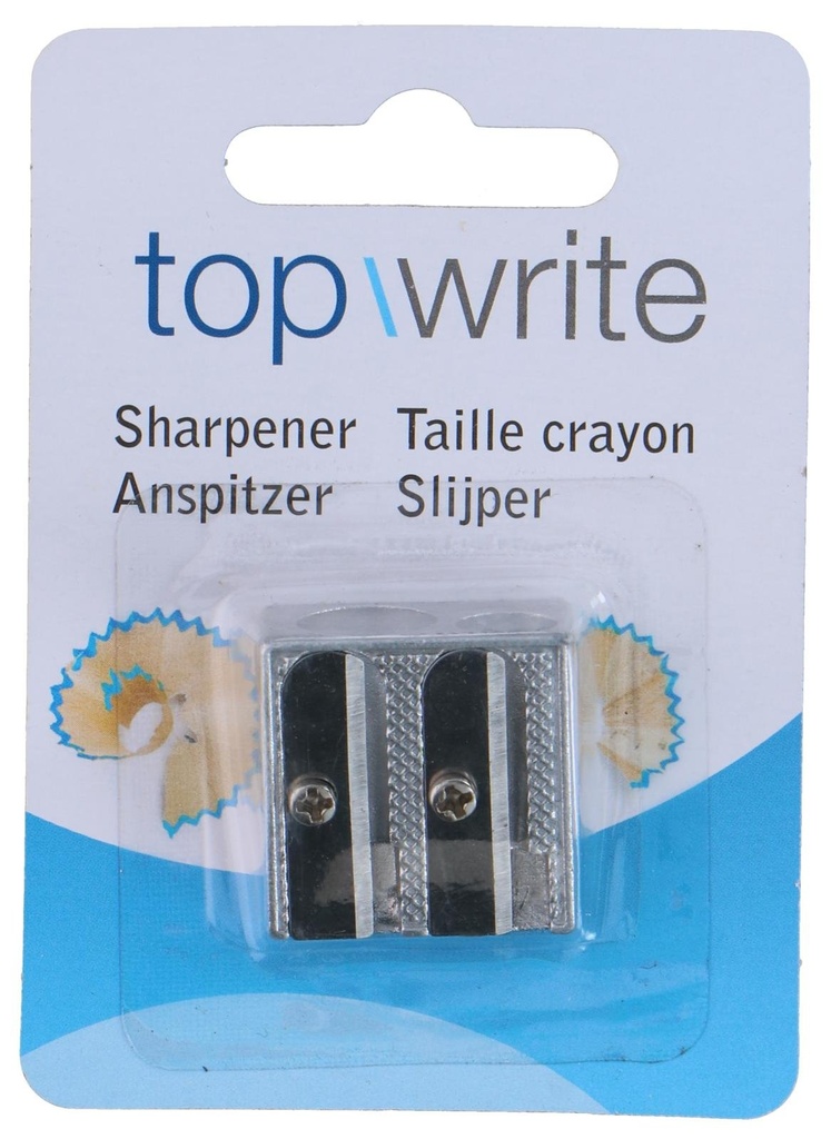 TOPWRITE Double Pencil Sharpener 2.5x2.3x1.2cm