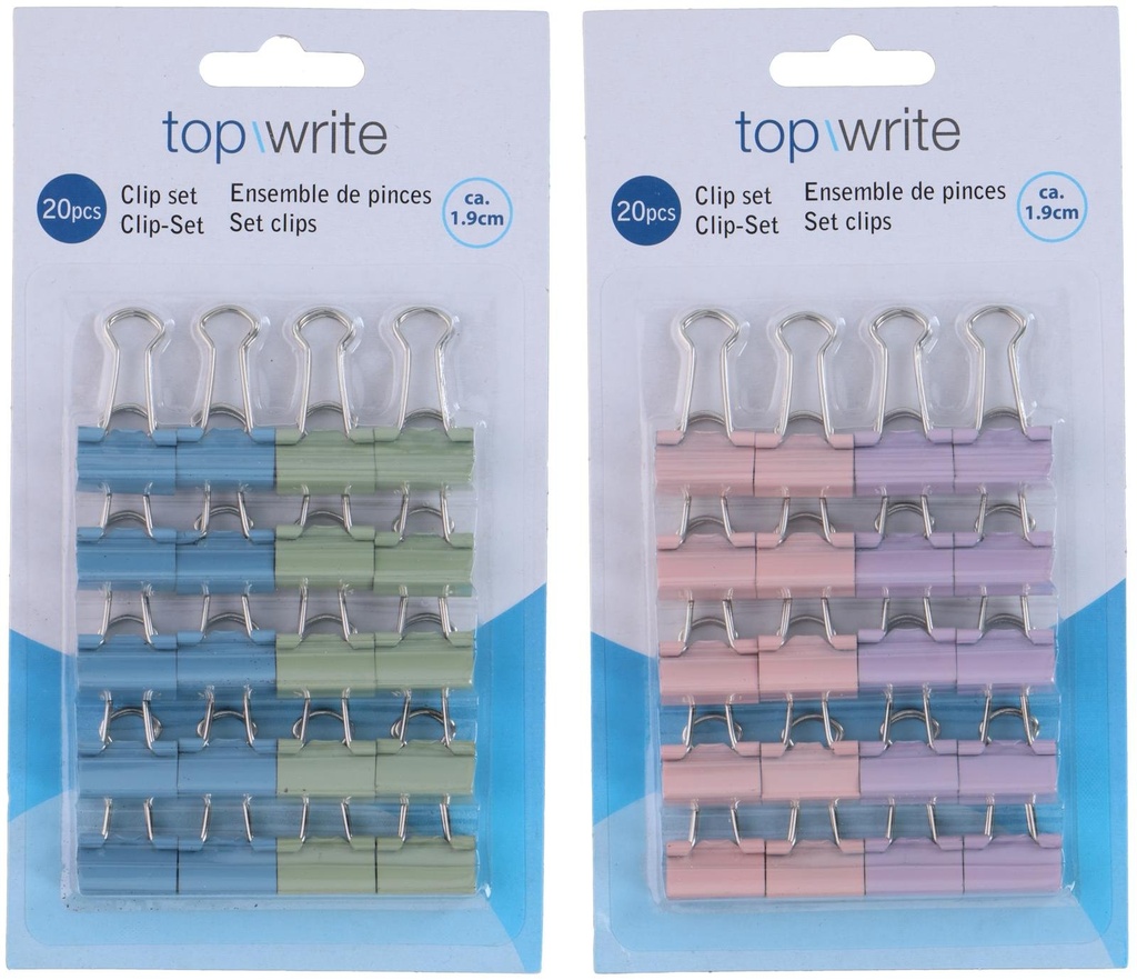 TOPWRITE Large Clip Set 1.9cm