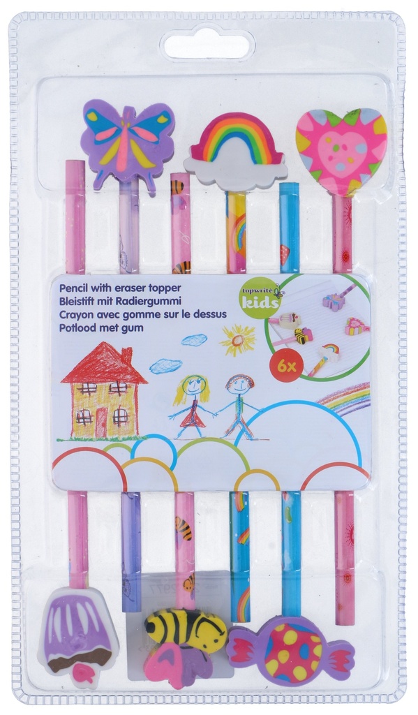 [871125207569] TOPWRITE Pencil with Eraser Topper 18.5cm