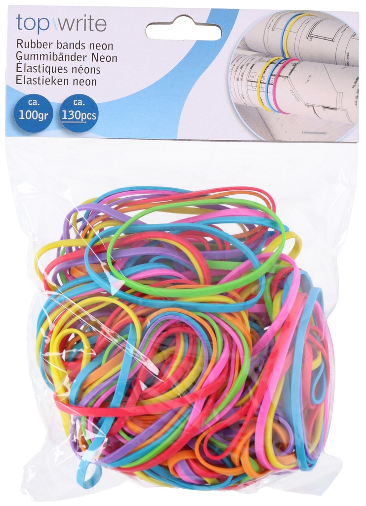 TOPWRITE Rubber Bands 130pcs