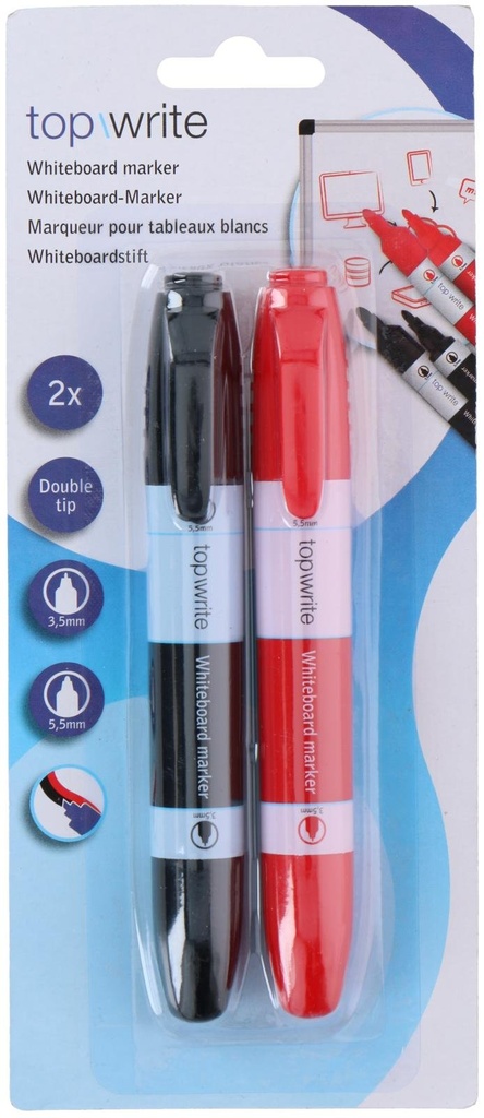 TOPWRITE Whiteboard Marker Double Tip