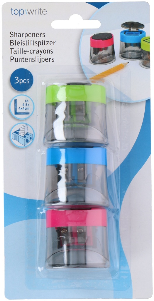TOPWRITE Compact Pencil Sharpener 4.5x4x4cm