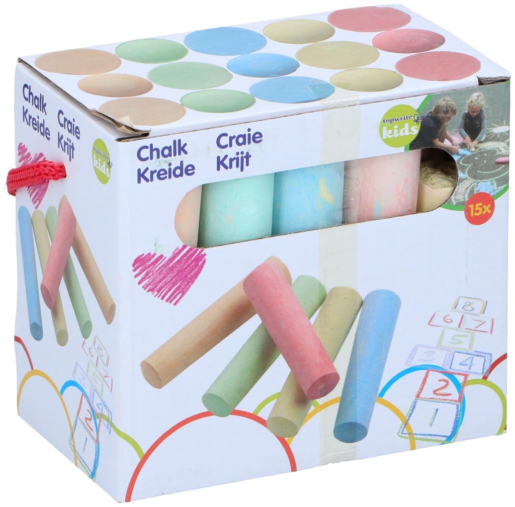 TOPWRITE Sidewalk Chalk 10.5x2.5x2.2cm