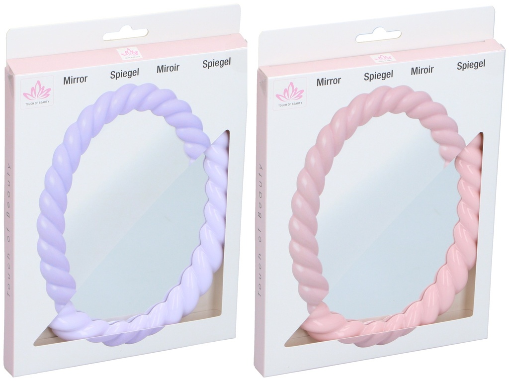 TOUCH OF BEAUTY Round Make-up Mirror 21x16cm