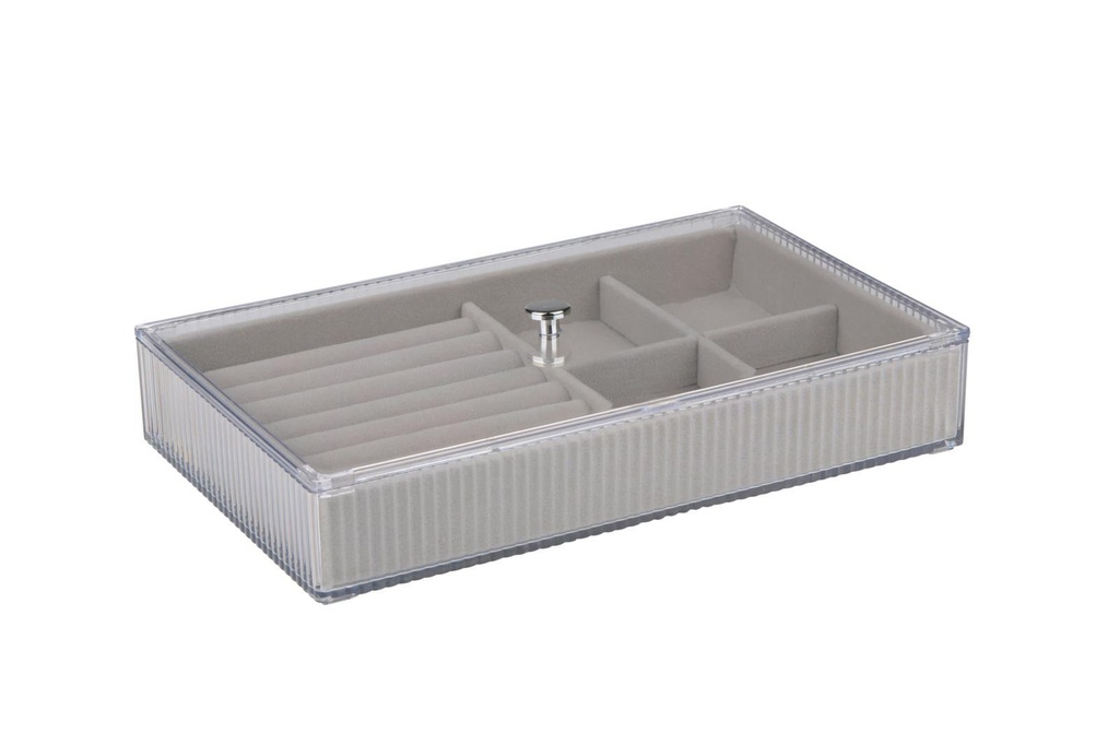 [871125230435] TOUCH OF BEAUTY Jewellery Organiser With Lid 23.6x14.4x5cm