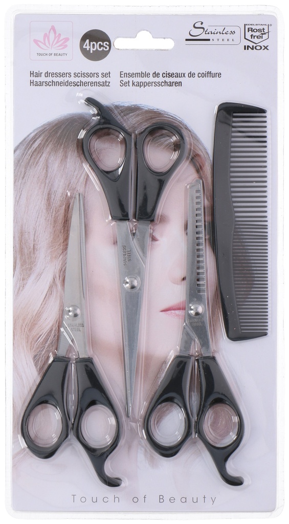 TOUCH OF BEAUTY Hairdressing Scissors with Comb